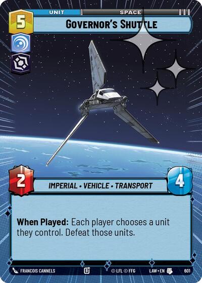 Governor's Shuttle (Hyperspace Foil) - Foil (A Lawless Time)(LAW-601/901)(U)