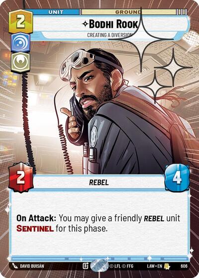 Bodhi Rook, Creating a Diversion (Hyperspace Foil) - Foil (A Lawless Time)(LAW-606/901)(R)