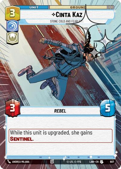Cinta Kaz, Stone Cold and Fearless (Hyperspace Foil) - Foil (A Lawless Time)(LAW-607/901)(U)