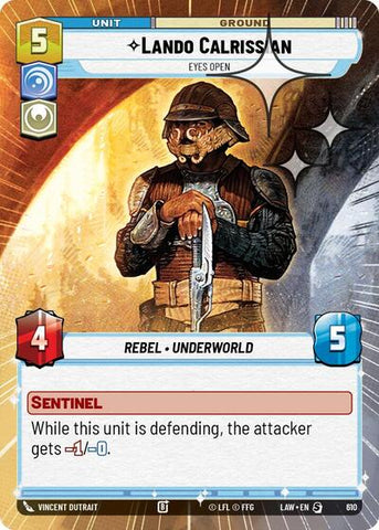 Lando Calrissian, Eyes Open (Hyperspace Foil) - Foil (A Lawless Time)(LAW-610/901)(S)