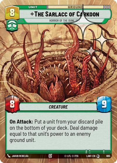 The Sarlacc of Carkoon, Horror of the Dune Sea (Hyperspace Foil) - Foil (A Lawless Time)(LAW-665/901)(S)