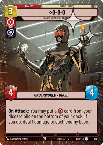 0-0-0, Translation and Torture (Hyperspace Foil) - Foil (A Lawless Time)(LAW-676/901)(U)