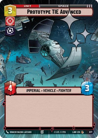 Prototype TIE Advanced (Hyperspace Foil) - Foil (A Lawless Time)(LAW-677/901)(C)
