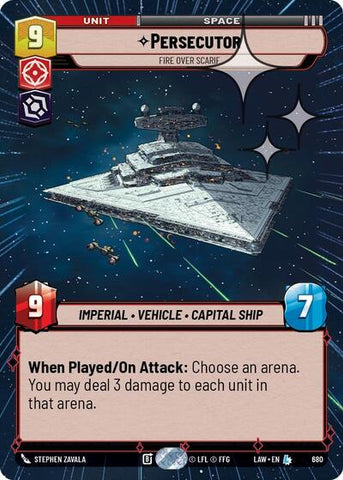 Persecutor, Fire Over Scarif (Hyperspace Foil) - Foil (A Lawless Time)(LAW-680/901)(L)