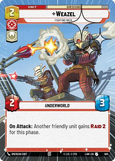 Weazel, Fighting Back (Hyperspace Foil) - Foil (A Lawless Time)(LAW-684/901)(U)