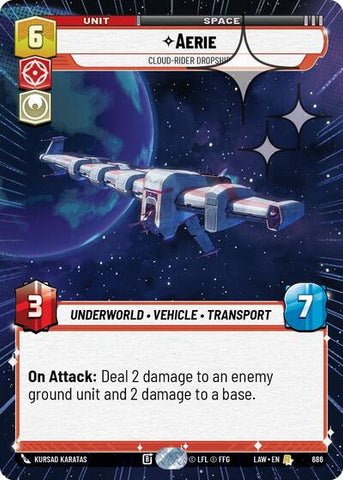 Aerie, Cloud-Rider Dropship (Hyperspace Foil) - Foil (A Lawless Time)(LAW-686/901)(R)