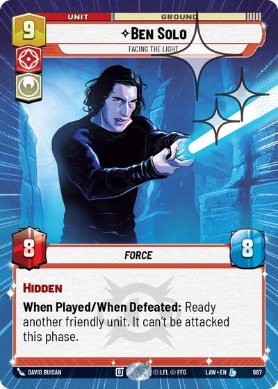 Ben Solo, Facing the Light (Hyperspace Foil) - Foil (A Lawless Time)(LAW-687/901)(L)