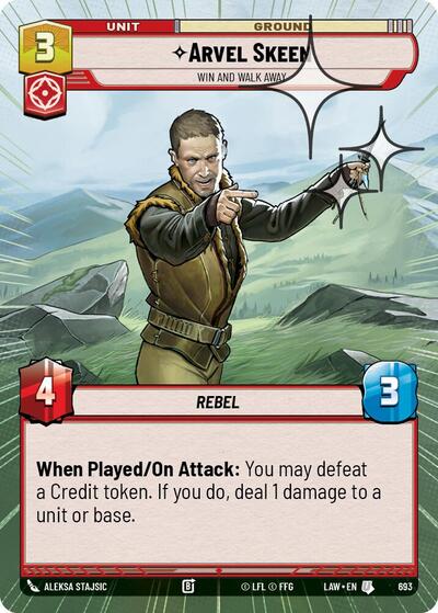 Arvel Skeen, Win and Walk Away (Hyperspace Foil) - Foil (A Lawless Time)(LAW-693/901)(U)