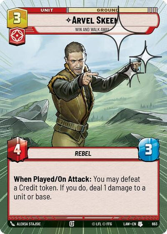 Arvel Skeen, Win and Walk Away (Hyperspace Foil) - Foil (A Lawless Time)(LAW-693/901)(U)