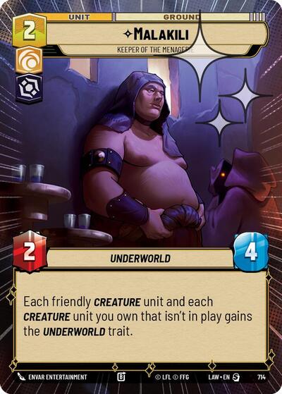 Malakili, Keeper of the Menagerie (Hyperspace Foil) - Foil (A Lawless Time)(LAW-714/901)(S)