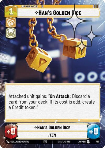 Han's Golden Dice (Hyperspace Foil) - Foil (A Lawless Time)(LAW-727/901)(U)