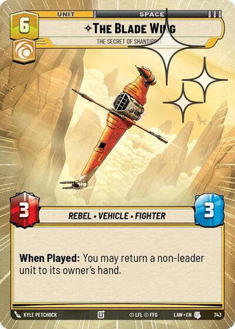 The Blade Wing, The Secret of Shantipole (Hyperspace Foil) - Foil (A Lawless Time)(LAW-743/901)(U)