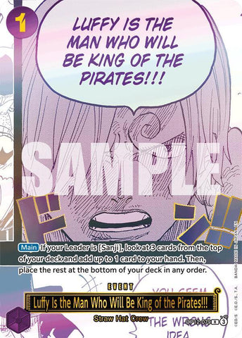 Luffy Is the Man Who Will Be King of the Pirates!!! [Japanese Version 3rd Anniversary Set] [Foil] (One Piece Promotion Cards)(OP12-079)(R)