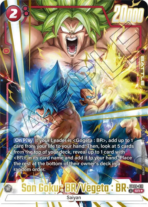 Son Goku : BR/Vegeta : BR [Alternate Art] [Foil] (FB09-011)(SR)
