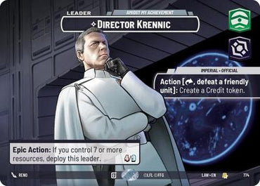 Director Krennic, Amidst My Achievement (Showcase) - Foil (A Lawless Time)(LAW-774/901)(R)