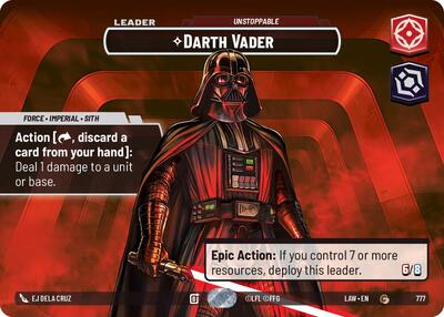 Darth Vader, Unstoppable (Showcase) - Foil (A Lawless Time)(LAW-777/901)(C)