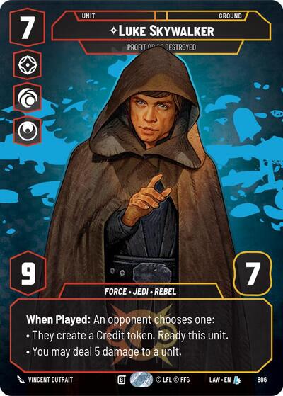 Luke Skywalker, Profit or Be Destroyed (Prestige) (A Lawless Time)(LAW-806/901)(L)