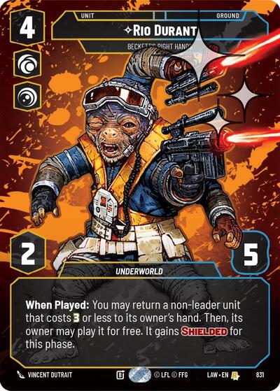 Rio Durant, Beckett's Right Hands (Prestige Foil) - Foil (A Lawless Time)(LAW-831/901)(R)