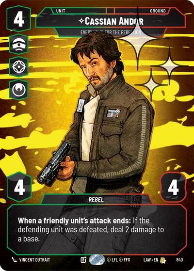 Cassian Andor, Everything for the Rebellion (Prestige Foil) - Foil (A Lawless Time)(LAW-840/901)(R)