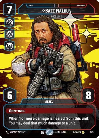 Baze Malbus, Good Luck (Prestige Foil) - Foil (A Lawless Time)(LAW-843/901)(R)