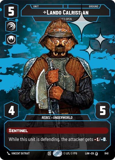 Lando Calrissian, Eyes Open (Prestige Foil) - Foil (A Lawless Time)(LAW-848/901)(S)
