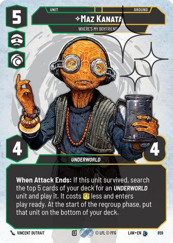 Maz Kanata, Where's My Boyfriend? (Prestige Foil) - Foil (A Lawless Time)(LAW-859/901)(L)