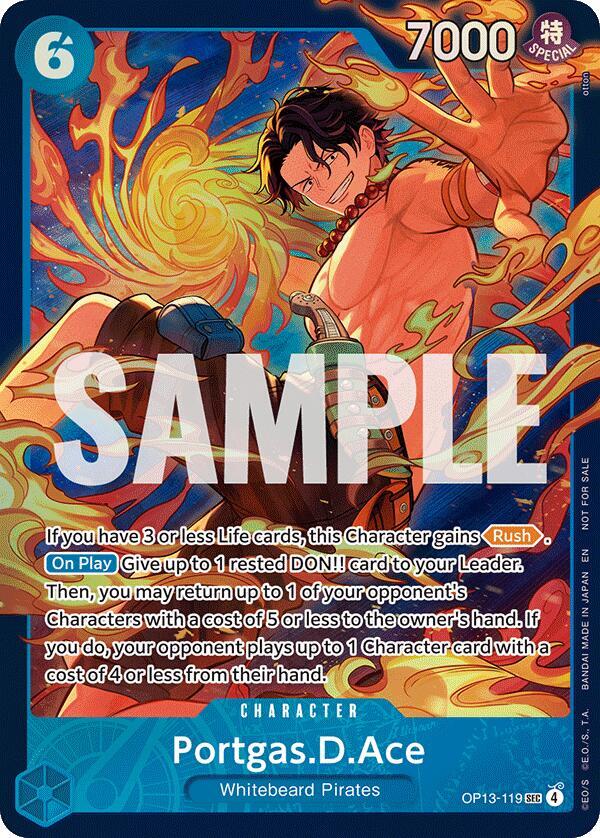Portgas.D.Ace (119) [Treasure Cup 2026] [Store] [Foil] (One Piece Promotion Cards)(OP13-119)(SEC)