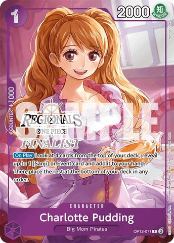 Charlotte Pudding [Regionals Finalist Card Set 26-27] [Foil] (One Piece Promotion Cards)(OP12-071)(PR)