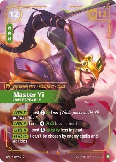 Master Yi, Unstoppable - Foil (Unleashed)(UNL-059/219)(E)