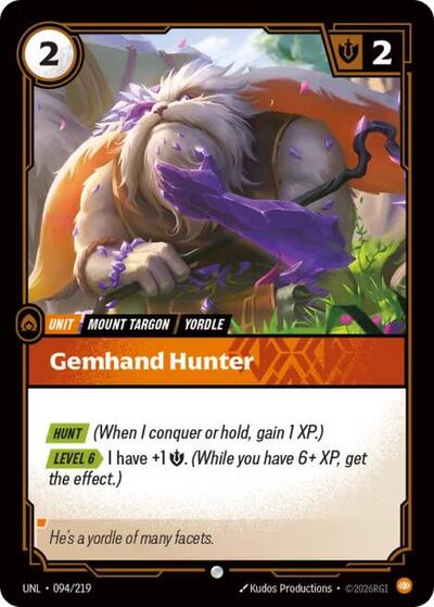 Gemhand Hunter  (Unleashed)(UNL-094/219)(C)