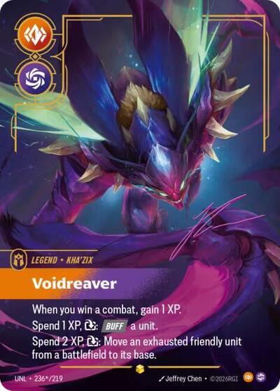 Kha'Zix, Voidreaver - Signature  (Unleashed)(UNL-236*/219)(O/AA)