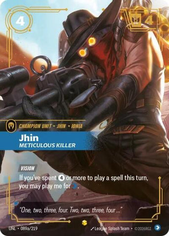 Jhin, Meticulous Killer - Alternate Art - Foil (Unleashed)(UNL-089a/219)(O/AA)
