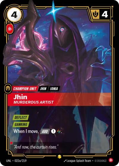 Jhin, Murderous Artist - Alternate Art - Foil (Unleashed)(UNL-022a/219)(O/AA)