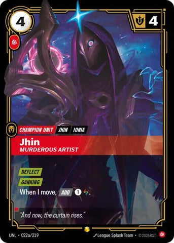 Jhin, Murderous Artist - Alternate Art - Foil (Unleashed)(UNL-022a/219)(O/AA)
