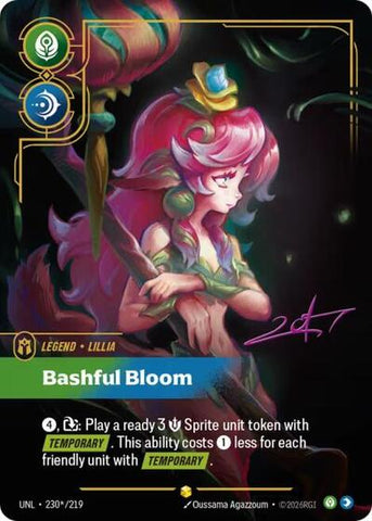 Lillia, Bashful Bloom - Signature  (Unleashed)(UNL-230*/219)(O/AA)