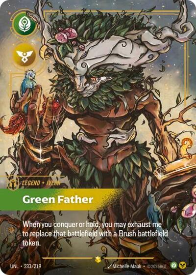 Ivern, Green Father - Overnumbered  (Unleashed)(UNL-233/219)(O/AA)