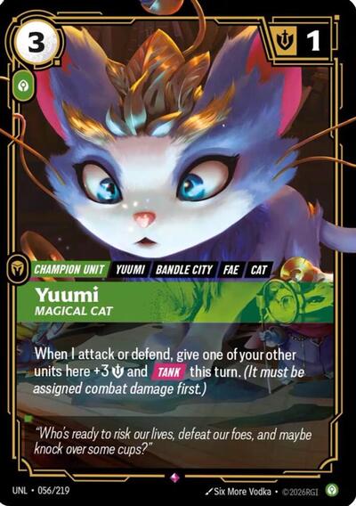 Yuumi, Magical Cat - Foil (Unleashed)(UNL-056/219)(R)