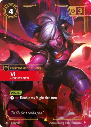 Vi, Hotheaded - Alternate Art - Foil (Unleashed)(UNL-030a/219)(O/AA)