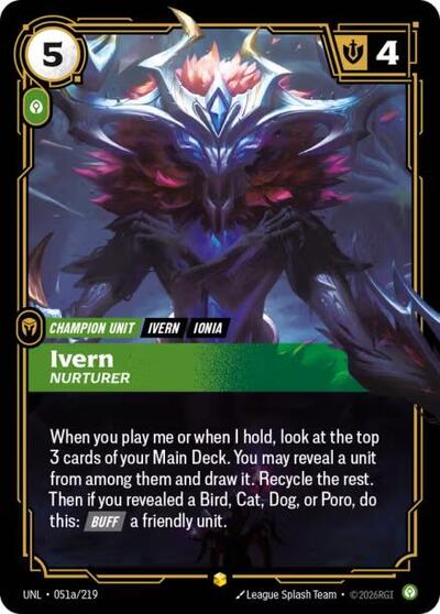 Ivern, Nurturer - Alternate Art - Foil (Unleashed)(UNL-051a/219)(O/AA)