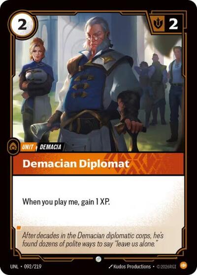 Demacian Diplomat - Foil (Unleashed)(UNL-092/219)(C)