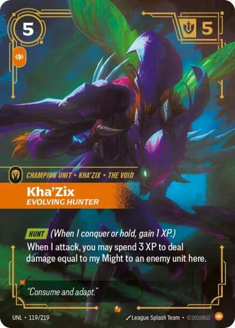 Kha'Zix, Evolving Hunter - Foil (Unleashed)(UNL-119/219)(E)