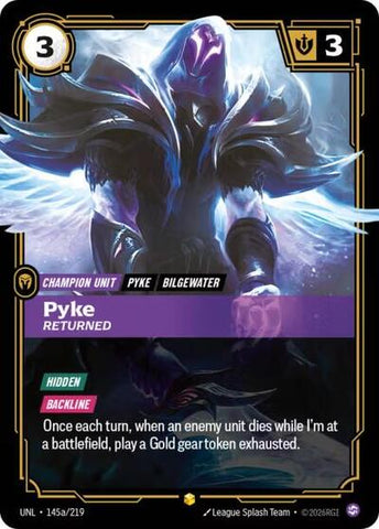 Pyke, Returned - Alternate Art - Foil (Unleashed)(UNL-145a/219)(O/AA)