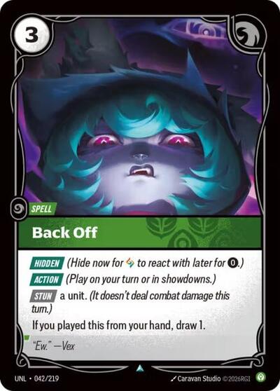 Back Off - Foil (Unleashed)(UNL-042/219)(U)