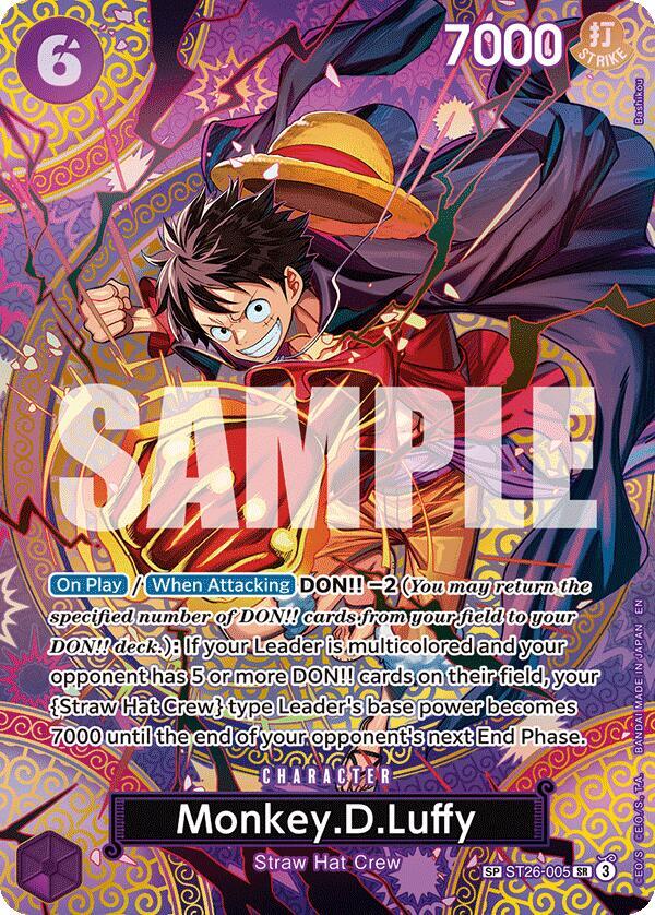 Monkey.D.Luffy (SP) - Foil (Adventure on Kami's Island)(ST26-005)(SR)