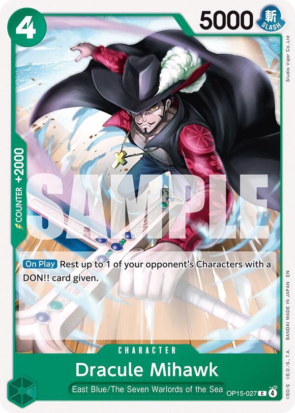 Dracule Mihawk (Adventure on Kami's Island)(OP15-027)(C)