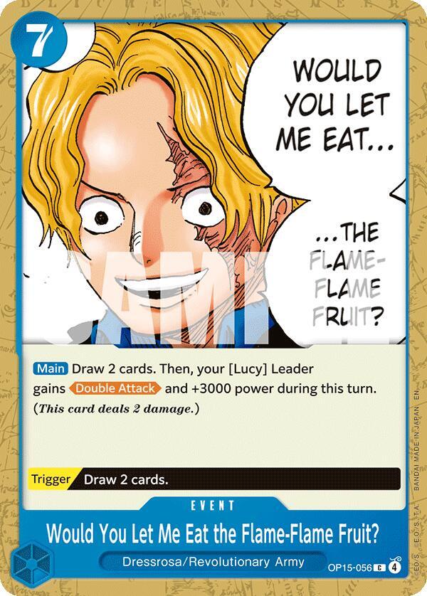Would You Let Me Eat the Flame-Flame Fruit? (Adventure on Kami's Island)(OP15-056)(C)