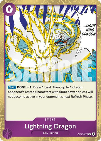 Lightning Dragon - Foil (Adventure on Kami's Island)(OP15-077)(R)