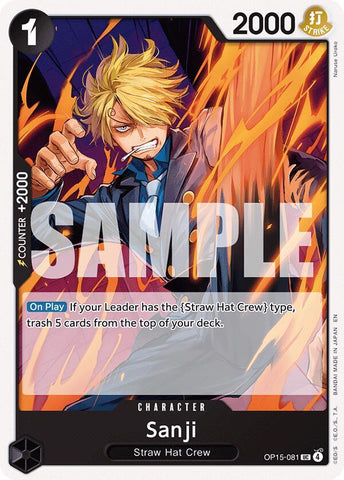 Sanji (OP15-081) (Adventure on Kami's Island)(OP15-081)(UC)