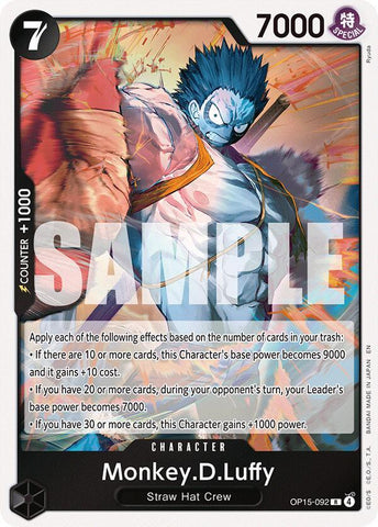Monkey.D.Luffy (OP15-092) - Foil (Adventure on Kami's Island)(OP15-092)(R)