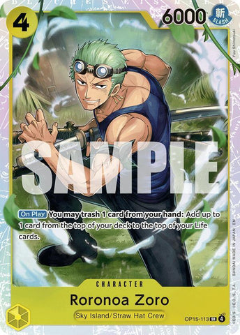 Roronoa Zoro (OP15-113) - Foil (Adventure on Kami's Island)(OP15-113)(SR)